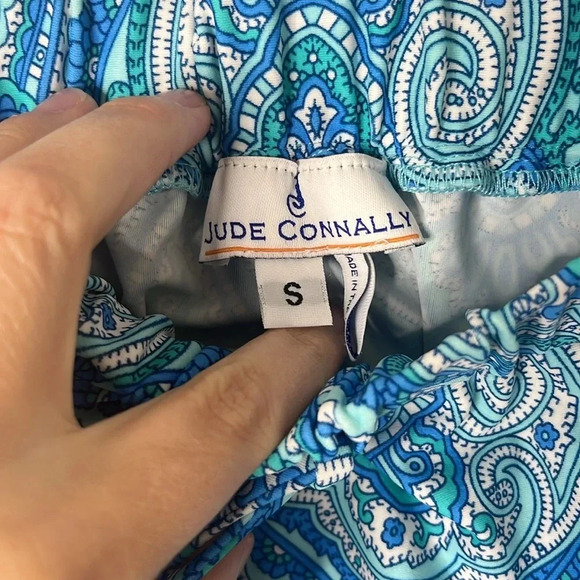 Jude Connally Blue Paisley Drawstring Mini Skirt - Picture 3 of 5